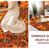 Ultra Soft Area Rug, Non Slip, Stain Resistant, Washable Area Rugs for Living Room, Bedroom, Chic Playful Animal Theme(Orange)