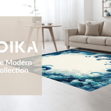 Ultra Soft Area Rug, Non Slip, Stain Resistant, Washable Area Rugs for Living Room, Bedroom, Fouiunler Octopus Maze Rug Runner Surreal Whale Illusion Ocean Graphic(Blue)