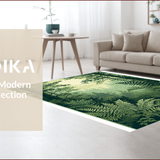 Ultra Soft Area Rug, Non Slip, Stain Resistant, Washable Area Rugs for Living Room, Bedroom, Rustic Sage Green Woodcut Aesthetic(Green)