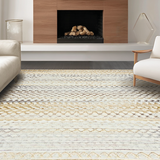 Luxe Natural Fiber Scallop Motif(Beige)