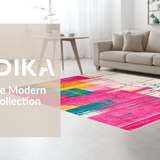 Ultra Soft Area Rug, Non Slip, Stain Resistant, Washable Area Rugs for Living Room, Bedroom, Striking Modern Ombre Design(Pink)