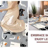 Ultra Soft Area Rug, Non Slip, Stain Resistant, Washable Area Rugs for Living Room, Bedroom, Contemporary Fun Animal Motif(Gray)