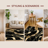 Chic Gold Accented Decorative(Black)
