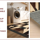 Ultra Soft Area Rug, Non Slip, Stain Resistant, Washable Area Rugs for Living Room, Bedroom, Americana Inspired Earthy Tones(Beige)