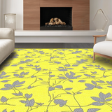 Delightful Grey Floral Elegance(Yellow)