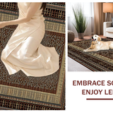 Ultra Soft Area Rug, Non Slip, Stain Resistant, Washable Area Rugs for Living Room, Bedroom, Whimsical Nature-Inspired Rug Concept(Brown)