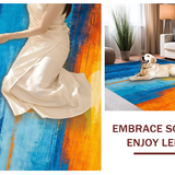 Ultra Soft Area Rug, Non Slip, Stain Resistant, Washable Area Rugs for Living Room, Bedroom, Stylish Abstract Cloud Formation(Blue)