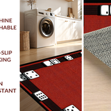 Ultra Soft Area Rug, Non Slip, Stain Resistant, Washable Area Rugs for Living Room, Bedroom, Trendy Y2K Inspired Graphic Style(Red)