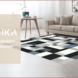 Ultra Soft Area Rug, Non Slip, Stain Resistant, Washable Area Rugs for Living Room, Bedroom, Sophisticated Geometric Green Palette(Gray)