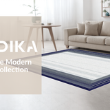 Ultra Soft Area Rug, Non Slip, Stain Resistant, Washable Area Rugs for Living Room, Bedroom, Sophisticated Modern Ogee Motif(Gray)