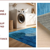 Ultra Soft Area Rug, Non Slip, Stain Resistant, Washable Area Rugs for Living Room, Bedroom, Abstract Holes Pattern(Gray)