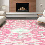 Ultra Soft Area Rug, Non Slip, Stain Resistant, Washable Area Rugs for Living Room, Bedroom, Luxurious Light Pink Graphic Style(Pink)