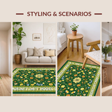 Vibrant Floral Tiled Aesthetic(Green)