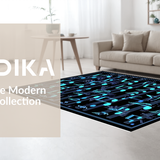 Ultra Soft Area Rug, Non Slip, Stain Resistant, Washable Area Rugs for Living Room, Bedroom, Chic Color Splash Aesthetic(Blue)
