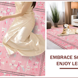 Ultra Soft Area Rug, Non Slip, Stain Resistant, Washable Area Rugs for Living Room, Bedroom, Delicate Feminine Whimsical Touch(Pink)