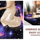 Ultra Soft Area Rug, Non Slip, Stain Resistant, Washable Area Rugs for Living Room, Bedroom, Radiant Nebula Swirl Composition(Purple)
