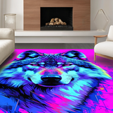 Ultra Soft Area Rug, Non Slip, Stain Resistant, Washable Area Rugs for Living Room, Bedroom, Contemporary Bold Animal Theme(Blue)