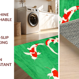 Ultra Soft Area Rug, Non Slip, Stain Resistant, Washable Area Rugs for Living Room, Bedroom, Serene Coastal Aquatic Vibes(Green)