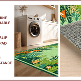 Ultra Soft Area Rug, Non Slip, Stain Resistant, Washable Area Rugs for Living Room, Bedroom, Charming Multicolor Safari Theme(Green)