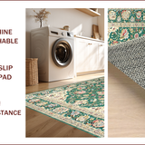 Ultra Soft Area Rug, Non Slip, Stain Resistant, Washable Area Rugs for Living Room, Bedroom, Rustic Charming Geometric Composition(Beige)