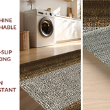 Ultra Soft Area Rug, Non Slip, Stain Resistant, Washable Area Rugs for Living Room, Bedroom, Sleek Modern Safari Style(Brown)