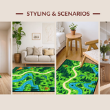 Whimsical Dino Adventure Landscape(Green)