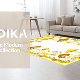 Ultra Soft Area Rug, Non Slip, Stain Resistant, Washable Area Rugs for Living Room, Bedroom, Trendy Cozy Woodland Pattern(Gold)
