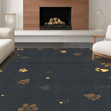 Ultra Soft Area Rug, Non Slip, Stain Resistant, Washable Area Rugs for Living Room, Bedroom, Chic Minimalist Paw Print Aesthetic(Gray)