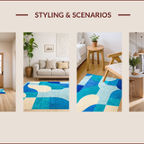 Ultra Soft Area Rug, Non Slip, Stain Resistant, Washable Area Rugs for Living Room, Bedroom, Light Blue Yoga Space Non-Shedding Decorative Rug(Blue)