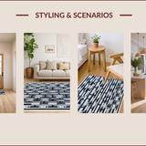 Ultra Soft Area Rug, Non Slip, Stain Resistant, Washable Area Rugs for Living Room, Bedroom, Checkered Geometric(Black)