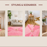 Ultra Soft Area Rug, Non Slip, Stain Resistant, Washable Area Rugs for Living Room, Bedroom, Coquette Pink Bow Bathroom Mat Non-Slip(Pink)