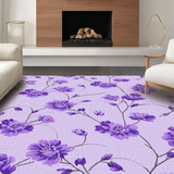Ultra Soft Area Rug, Non Slip, Stain Resistant, Washable Area Rugs for Living Room, Bedroom, Trendy Fuzzy Purple Statement Piece(Purple)