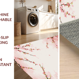 Ultra Soft Area Rug, Non Slip, Stain Resistant, Washable Area Rugs for Living Room, Bedroom, Whimsical Pastel Blossom Arrangement(Pink)
