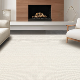 Ultra Soft Area Rug, Non Slip, Stain Resistant, Washable Area Rugs for Living Room, Bedroom, Modern Ivory Rustic Charm(Beige)