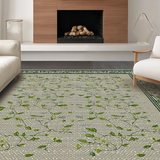 Ultra Soft Area Rug, Non Slip, Stain Resistant, Washable Area Rugs for Living Room, Bedroom, Minimalist Abstract Branch Elements(Gray)