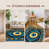 Cultural Geometric Eye Motif(Blue)