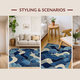 Artistic Layered Fiber Visual Delight(Blue)