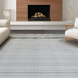 Ultra Soft Area Rug, Non Slip, Stain Resistant, Washable Area Rugs for Living Room, Bedroom, Elegant Striped Coastal Aesthetic(Gray)