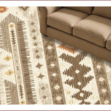 Ultra Soft Area Rug, Non Slip, Stain Resistant, Washable Area Rugs for Living Room, Bedroom, Tribal Farmhouse Non-Slip Entryway Area Carpet(Beige)