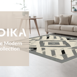 Ultra Soft Area Rug, Non Slip, Stain Resistant, Washable Area Rugs for Living Room, Bedroom, Elegant Symmetrical Trellis Aesthetic(Beige)