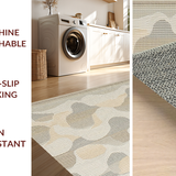 Ultra Soft Area Rug, Non Slip, Stain Resistant, Washable Area Rugs for Living Room, Bedroom, Artisan Crafted Wavy Jute Elegance(Beige)