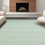 Ultra Soft Area Rug, Non Slip, Stain Resistant, Washable Area Rugs for Living Room, Bedroom, Chic Symmetrical Patterned Decor(Gray)