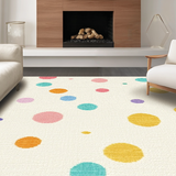 Ultra Soft Area Rug, Non Slip, Stain Resistant, Washable Area Rugs for Living Room, Bedroom, Elegant Subtle Dot Textural Appeal(White)