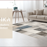 Ultra Soft Area Rug, Non Slip, Stain Resistant, Washable Area Rugs for Living Room, Bedroom, Modern Patchwork Cotton Low Pile(Gray)