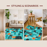 Chic Neutral Tone Geometry(Blue)