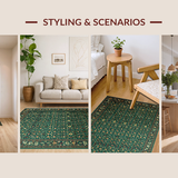 Contemporary Abstract Round Motif(Green)