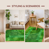 Bold Modern Turf Patterned Appeal(Green)