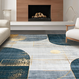 Artistic Navy and Gold Mosaic Theme(Blue)