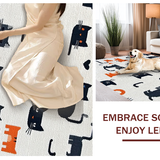 Ultra Soft Area Rug, Non Slip, Stain Resistant, Washable Area Rugs for Living Room, Bedroom, Whimsical Irregular Cartoon Aesthetic(Black)
