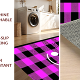 Ultra Soft Area Rug, Non Slip, Stain Resistant, Washable Area Rugs for Living Room, Bedroom, Stylish Modern Plaid Fusion(Purple)